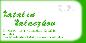 katalin malaczkov business card